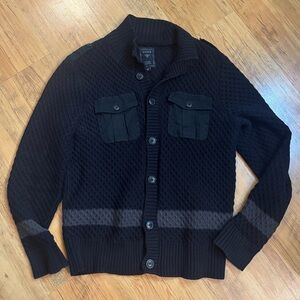 Guess Men’s Cardigan Military Sz XL Navy Grey